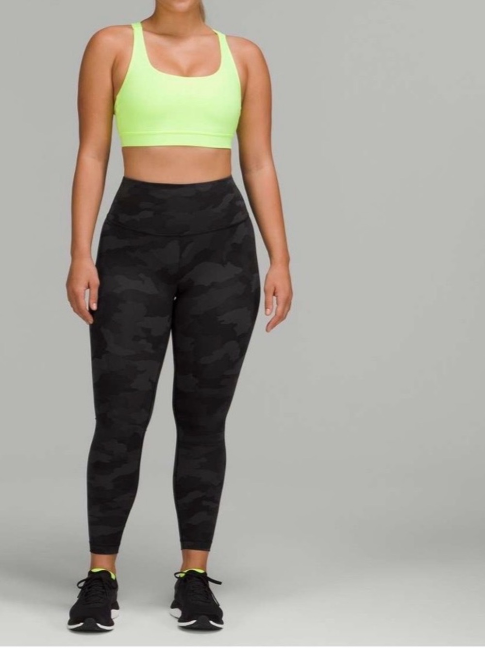 Lululemon Wunder Train HR Tight in Heritage 365 Camo Deep Coal 25” Sz. 6 NWT